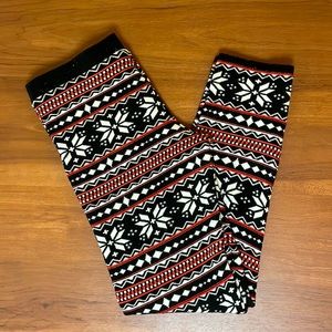 Papaya Snowflake Leggings